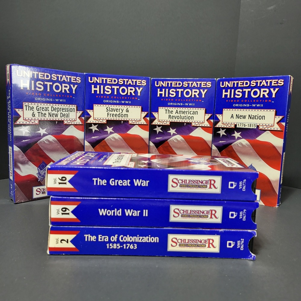 United States History Video Collection Origins to 2000 VHS Schlessinger Media